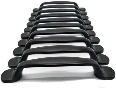 Obrázek produktu pro 10 kusů černá 96 mm klika dveří nábytek klika klika rukojeť kuchyňská rukojeť rukojeť zásuvky rukojeť položky rukojeť kuchyňské doplňky stahovací šrouby