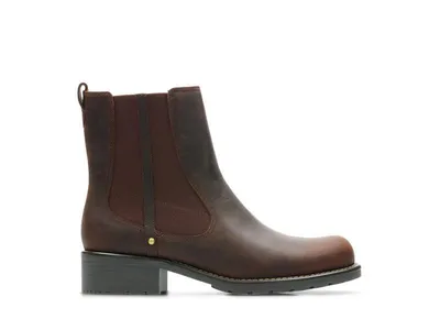 Obrázok produktu pre Clarks Orinoco Hot brown leather insulated slip-on dámske čižmy Clarks Orinoco Hot brown leather insulated slip-on čižmy 36