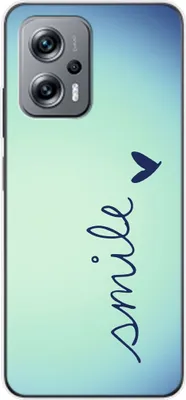 Produktbild von König Design Hülle kompatibel mit Xiaomi Redmi K50i Kunststoff Soft Handyhülle - Handy Case Smile Blau