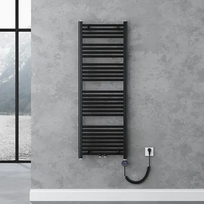 Immagine prodotto di doporro Radiatore Piatto 140x50cm con Elemento Riscaldante 800W, Scaldasalviette da Bagno Termoarredo in Acciaio, Antracite, Riscaldamento Elettrico o ad Acqua Calda RHE