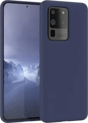 Produktbild von EAZY CASE Silikonhülle für Samsung Galaxy S20 Ultra / S20 Ultra 5G Silikon Backcover Schutz in Blau