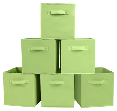Produktbild von Aufbewahrungsboxen, 6 Stück, faltbare Aufbewahrungswürfel, würfelförmige Aufbewahrungsboxen aus Stoff