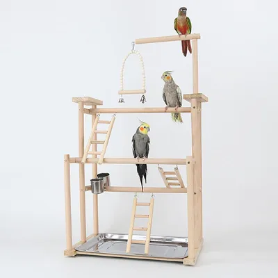 Productafbeelding van Houten vogelhuisje voor kleine vogels, 44 x 31 x 79 cm