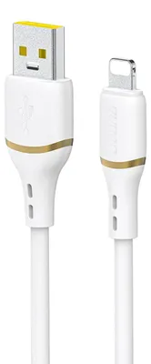 Produktbild von Kabel Dudao L25L USB-A - Lightning 1m 30W w miękkim silikonowym oplocie - biały