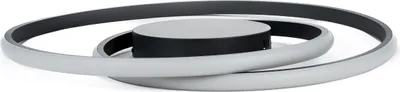 Produktbild von LED Deckenleuchte, Metall, Schwarz, dimmbar, D 62 cm
