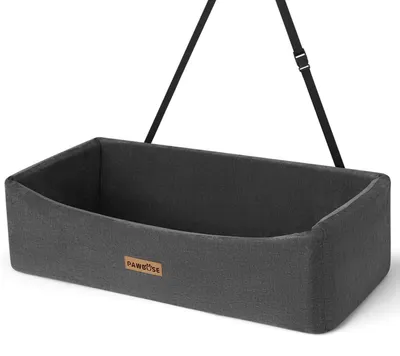 Immagine prodotto di Copertura per sedile auto, extra grande, grigia, lavabile, adatta a cani fino a 45 kg, dimensioni 99x61x28 cm