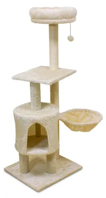 Obrázok produktu pre Škrabadlo pre mačky s vyberateľnou pelieškou – 45 x 40 x 117 cm