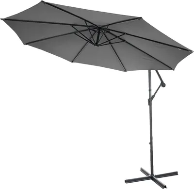 Obrázek produktu pro Slunečník Acerra Ø 3m polyester/ocel - šedá se stojanem