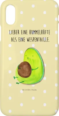 Produktbild von Mr. & Mrs. Panda Iphone 10 Handyhülle Avocado Pfeifen - Gelb Pastell - Geschenk, Handy, Cover, Hülle, Abnehmen, Schwanger, Ernährung, X