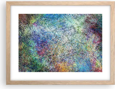 Produktbild von Gerahmtes Poster - Rahmen in heller Eiche - Abstraktion modern - 40x30 cm - Wand Bild - Wanddeko - Wandbilder - Wandposter - Bilderrahmen - Bilder - Kunstdruck - Wandbild - P2NAA40x30-3668