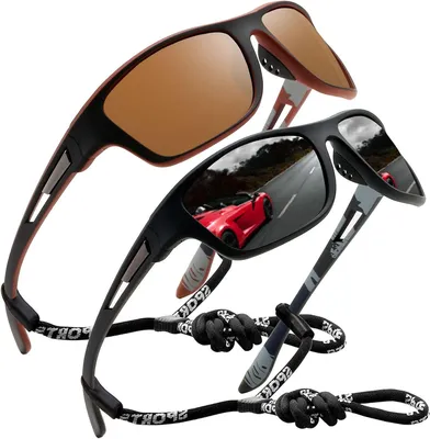 Produktbild von Polarisierte Sonnenbrille – Nachtsichtbrille für Autofahren, Fahrradfahren, Angeln – UV400-Schutz – für Damen und Herren – Schwarz