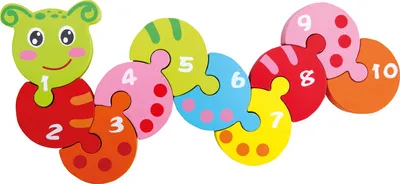 Produktbild von Bino Holz-Zahlenpuzzle, Regenwurm ab 3 Jahren, 88267
