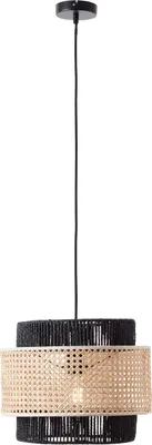 Produktbild von BRILLIANT Arles Pendelleuchte 35cm schwarzmatt/rattan schwarzmatt/rattan 99529/06