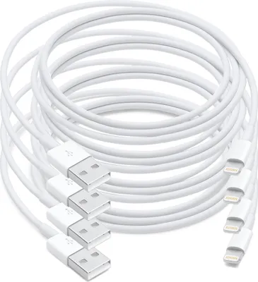 Produktbild von MMOBIEL 4x USB auf 8 pin Lightning Kabel Aufladekabel für iPhone, iPad und iPod