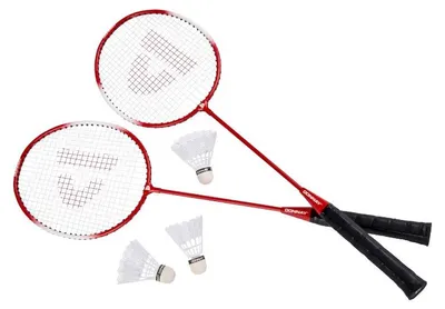 Produktbild von Donnay - 6-teiliges Badminton-Set im Koffer (rot)