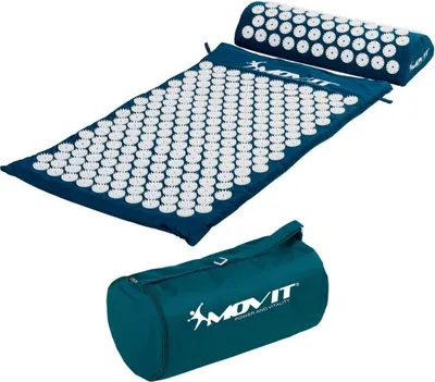 Obrázek produktu pro MOVIT Akupresurní podložka s polštářem, 75 x 44 cm, tyrkys