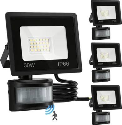 Immagine prodotto di Bettizia Proiettore LED con sensore di movimento 4X 30W illuminazione esterna proiettore bianco freddo