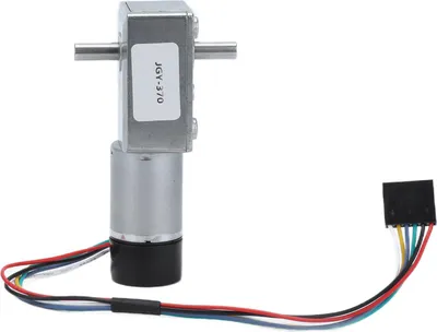 Obrázek produktu pro JGY?370 DC šnekový převodový motor s enkodérem, dvouosý, výstupní hřídel 14 mm, 24 V DC