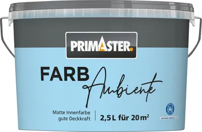 Produktbild von Primaster Farbambiente Wandfarbe matt himmelblau 2,5 L