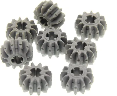 Produktbild von 8x Lego Technic Zahnrad Z12 neu-hell grau 12 Zähne Technic Gear 4211634 32270