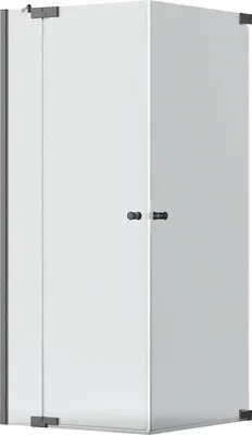 Obrázek produktu pro Sprchový kout s rohovým vstupem Jungborn SETTE 80 x 90 cm barva rámu černá dekor skla čiré sklo