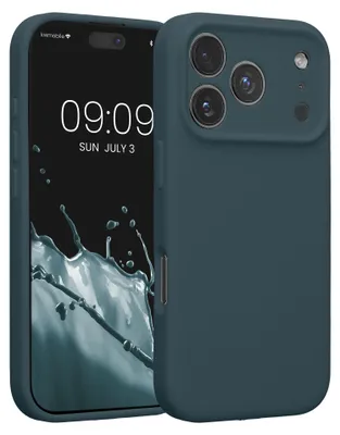 Produktbild von kwmobile Hülle kompatibel mit Apple iPhone 17 Pro - Hülle Silikon gummiert - Handyhülle - Handy Case in Dunkler Schiefer