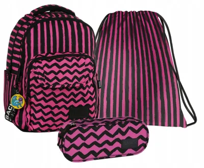 Image de Sac à dos scolaire 3-en-1 Back Up Fille Rose Zygzag
