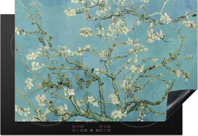Produktbild von KitchenYeah© Herdabdeckplatte Van Gogh - Mandelblüte - Alte Meister - Kunst - Vintage , 78x52cm, Küche Deko, Glaskeramikkochfeld Herdabdeckung, Abdeckplatte fùr Kochfeld