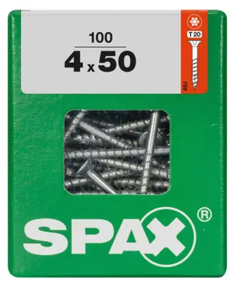 Produktbild von Spax Universalschrauben 4.0 x 50 mm TX 20 Senkkopf - 100 Stk.