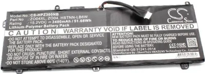 Produktbild von vhbw Akku Ersatz für HP ZO04XL, ZO04, HSTNN-C88C, 808450-001, HSTNN-LB6W, 808396-421 für Notebook (3400 mAh, 15,2 V, Li-Polymer)