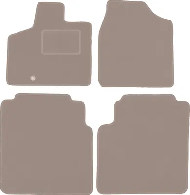 Zdjęcie produktu dla Welurowe dywaniki samochodowe do Chrysler Grand Voyager V minivan (2008-2016) - beżowe dywaniki podłogowe LUX komplet (4 szt.)