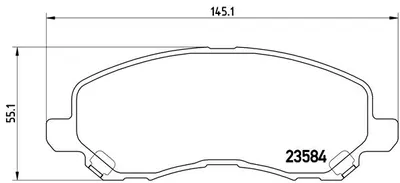 Produktbild von Brembo Bremsbelagsatz, Scheibenbremse Vorderachse P 54 030