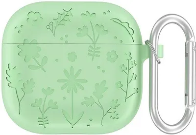 Obrázok produktu pre Silikónové puzdro pre AirPods 4, chráni pred nárazmi, svetlozelené puzdro