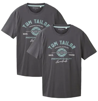 Produktbild von TOM TAILOR Logo T-Shirt 2er Set Größe: S