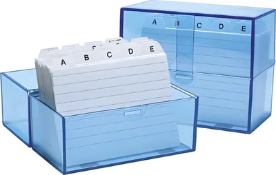 Produktbild von WEDO Karteibox A7/200 gefüllt tr.bl