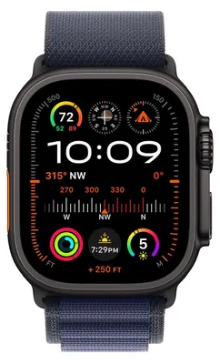 Obrázek produktu pro Apple MYPW3ZM/A, Kapela, Chytré hodinky, Námořnická modrá, Apple, Apple Watch Models 44mm 45mm 46mm 49mm, Polyester, Elastan, Titanová