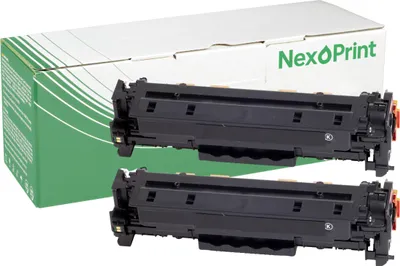 Produktbild von NexoPrint CC530AD 304A Doppelpack schwarz Toner kompatibel mit HP Color LaserJet CM2320EBB CM2320EI CM2320FXI 9000 Seiten