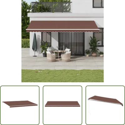 Obrázek produktu pro The Living Store Markýza manuální hnědá 600x300 cm