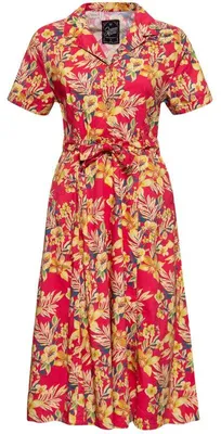 Produktbild von Queen Kerosin Swing Kleid - Hawaii Red XS