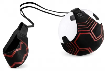 Produktbild von Kyto Sports Fußballtrainer mit Schnur – Verstellbarer Solo Trainer für Fußballtraining, Ballkontrolle & Schusstechnik – Trainingsgürtel für Kinder und Erwachsene – Fußball Trainingszubehör