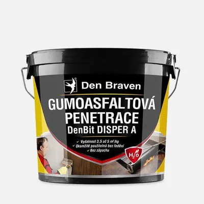 Obrázek produktu pro Den Braven Den Braven - DenBit DISPER A pryžová penetrace asfaltu, kbelík, 10 kg, černý