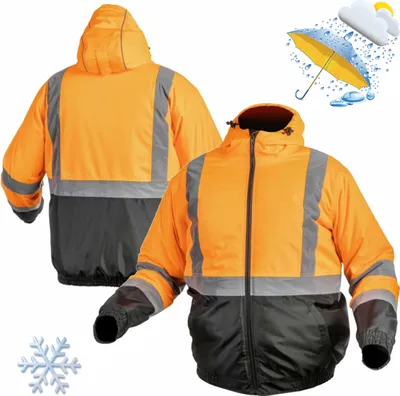 Produktbild von OKER isolierte Winter Warnschutzjacke Bomber orange - S