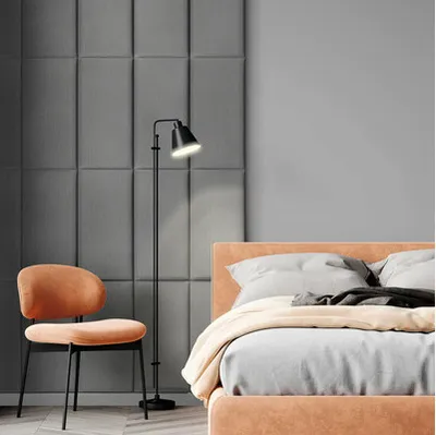 Produktbild von Wandkissen Kordsamt grau Textil-Optik 30 x 60 cm