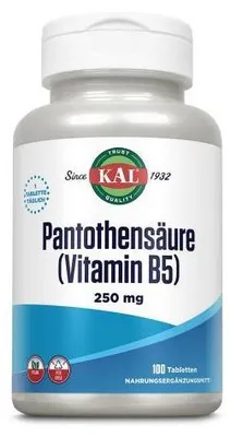 Zdjęcie produktu dla Kwas pantotenowy Witamina B5 250 mg Kal Tabletki 100 St