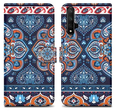 Image de Cadorabo Housse de protection pour Honor 20 / 20S / Huawei NOVA 5T Housse design bleue Housse pour téléphone portable Etui Magnétique Case