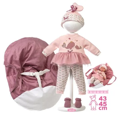 Obrázok produktu pre Llorens M740-14 Oblečenie pre bábiku novorodenca NEW BORN vo veľkosti 40–42 cm s nosičom do ruky