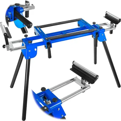 Produktbild von GEKO | Untergestell Arbeitstisch, Traglast max 200kg, 1000-1650x580x810-910mm, Maschinentisch passend für 95% aller Kappsägen auf dem Markt