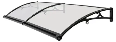 Immagine prodotto di Tenda da esterno in alluminio - Tenda per ingresso - 200 x 60 cm - Trasparente - Resistente alla pioggia e alla neve