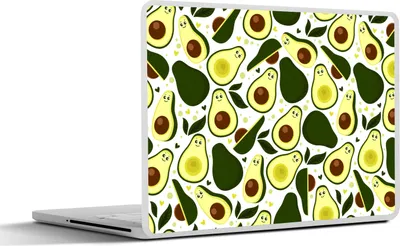 Produktbild von MuchoWow® Laptop Aufkleber Sticker Cover Muster - Avocado - Frucht 31x22.5 cm - Laptop-Deko