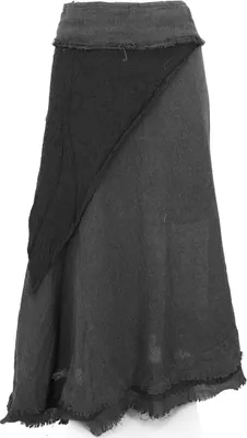 Produktbild von Natürlicher Goa Wickelrock, Hippie Lagenrock, Boho Rock, Mittelalterrock - Schwarz, Damen, Baumwolle, Röcke